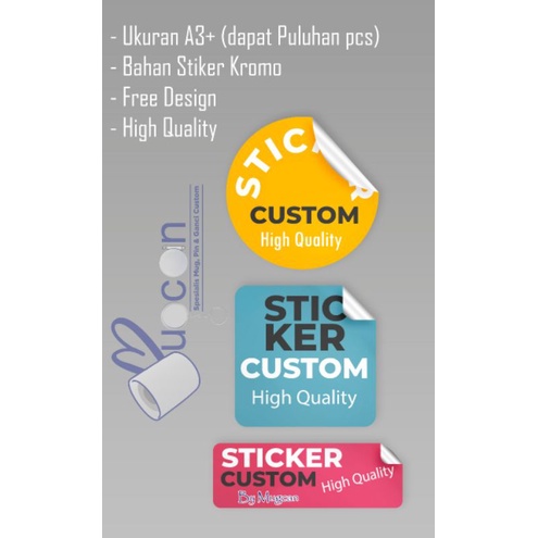 

cetak stiker murah/cetak stiker kromo/chromo/cetak sticker label custom murah free design /sticker kemasan makanan minuman murah free design
