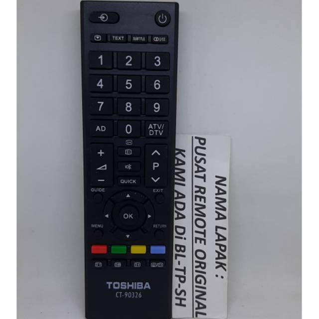 REMOTE REMOT TV TOSHIBA LED LCD CT-90326 GRADE ORIGINAL