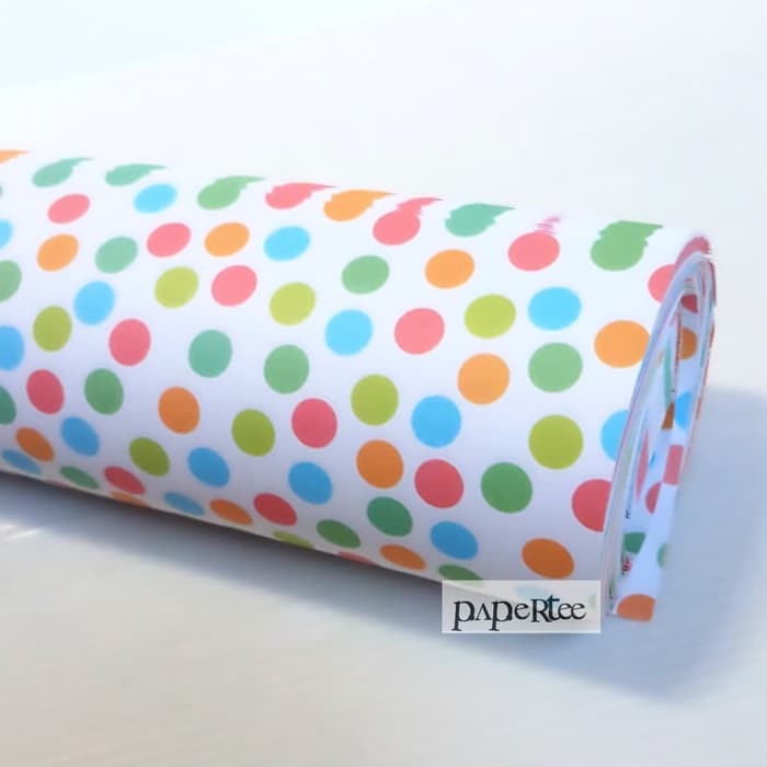 

eq135 Kertas Kado Polkadot Colourful Sampul Buku Wrapping Paper Craft