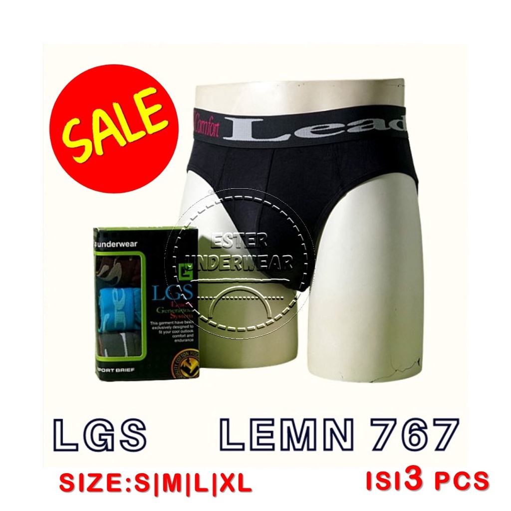 Celana Dalam LGS 767 ISI 3PCS|BRIEF LGS BAHAN MODAL SPANDEX