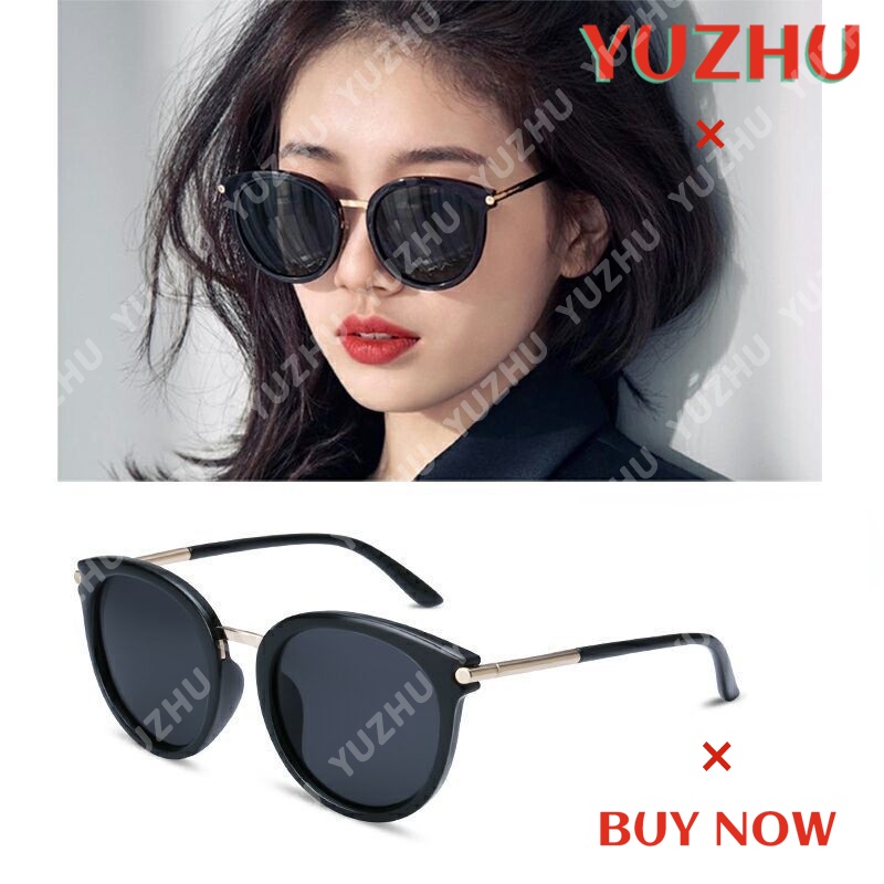 (YUZHU) Wanita Kacamata Hitam Korean Desgin Trendy Mata Kucing Sunglasses Women UV400 Protection