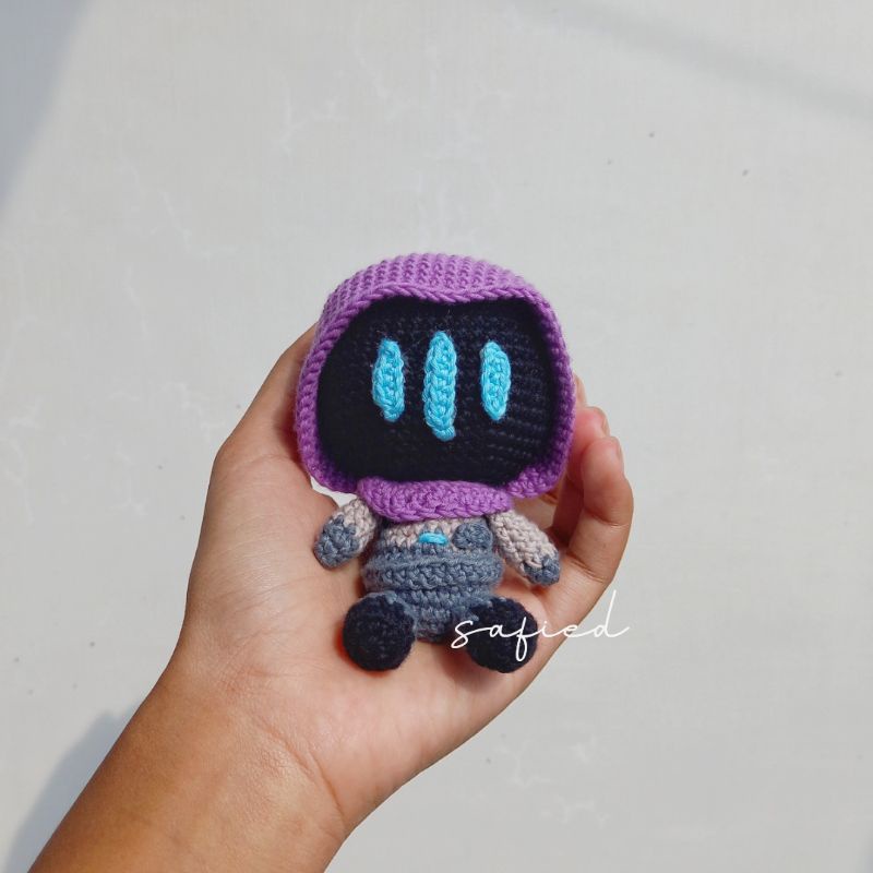 Boneka Rajut Omen - Omen Valorant Amigurumi (Boneka Rajut / Crochet Doll)