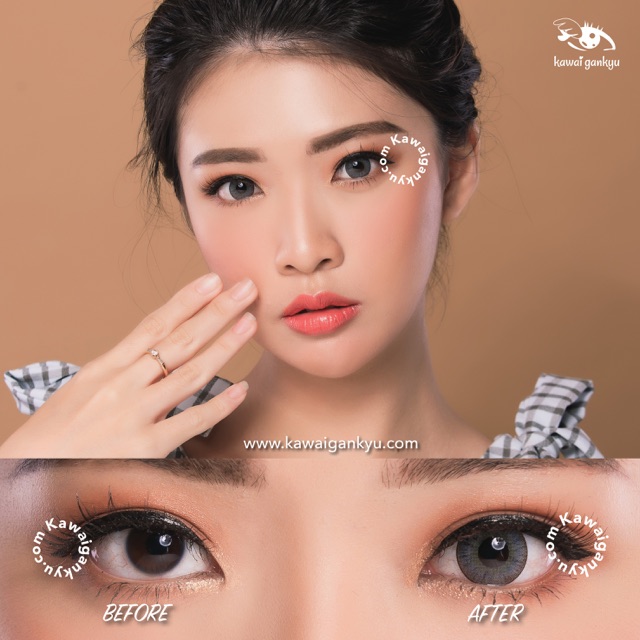 KawaiGankyu Softlens - Voxie phoenix gray (1botol)