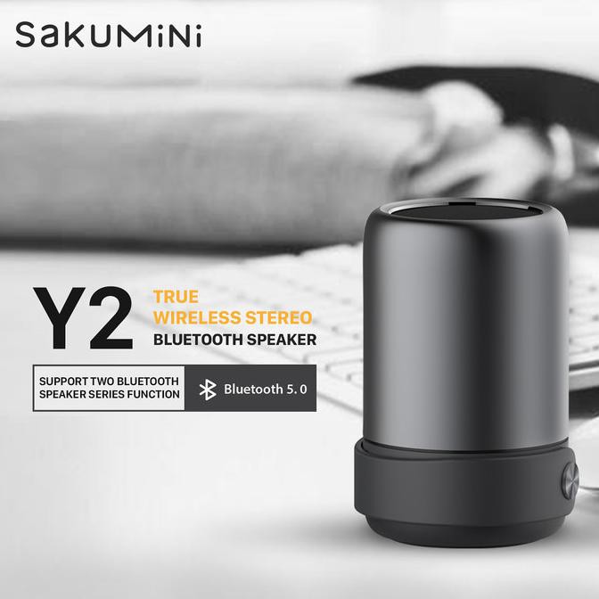 Sakumini Y2 Mini Portable Bluetooth Speaker Stereo V5.0 - Abu-Abu Terlaris