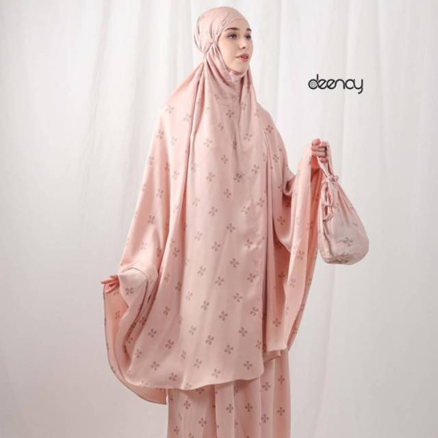 mukena deenay ori dusty pink - READY..Limited stok