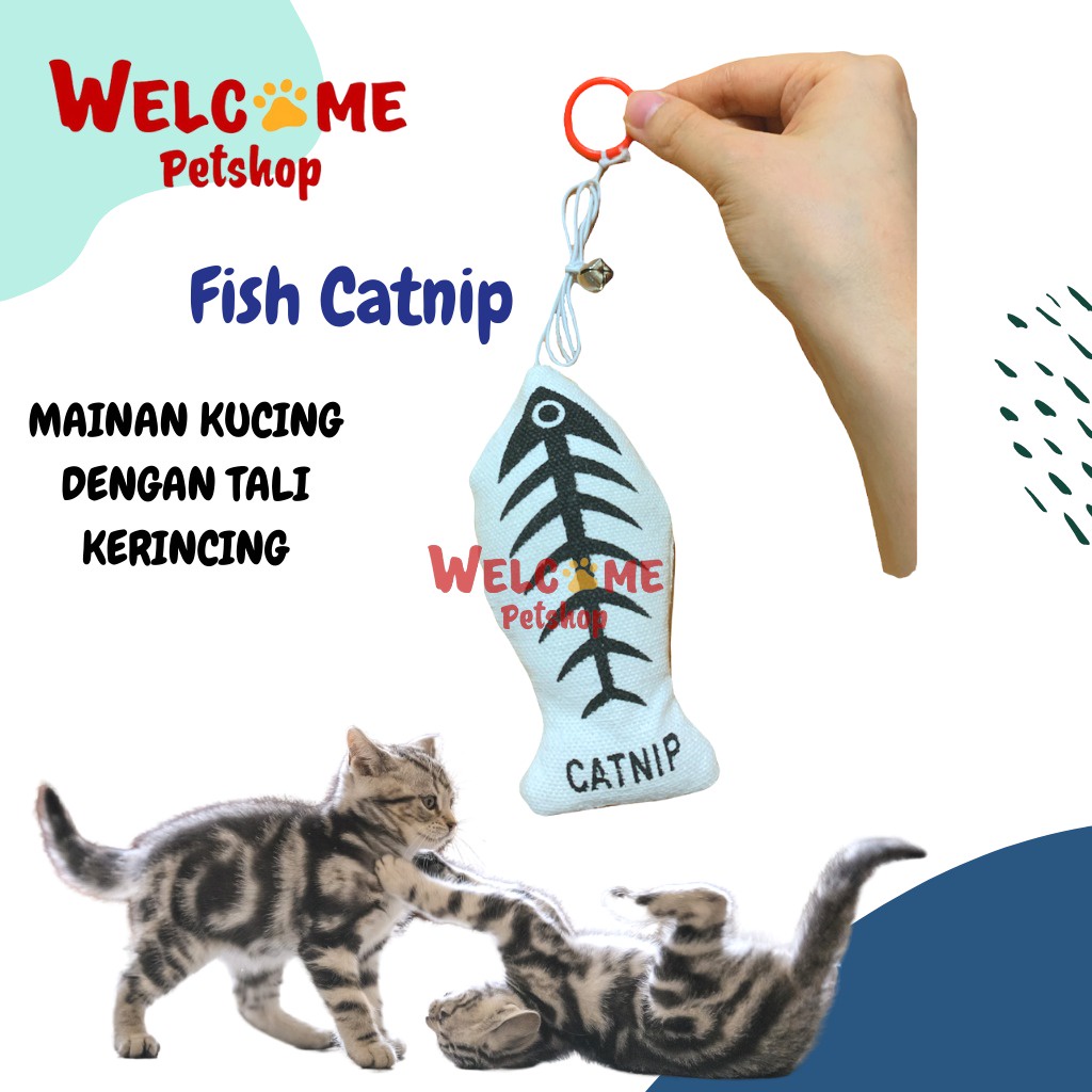 Fish Catnip / Mainan Boneka Ikan Kucing Catnip Kerincing / Cat Toy