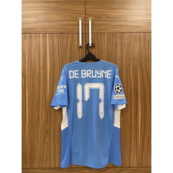 Jersey Original Manchester City Home 2021/2022 Authentic Player Issue De Bruyne #17