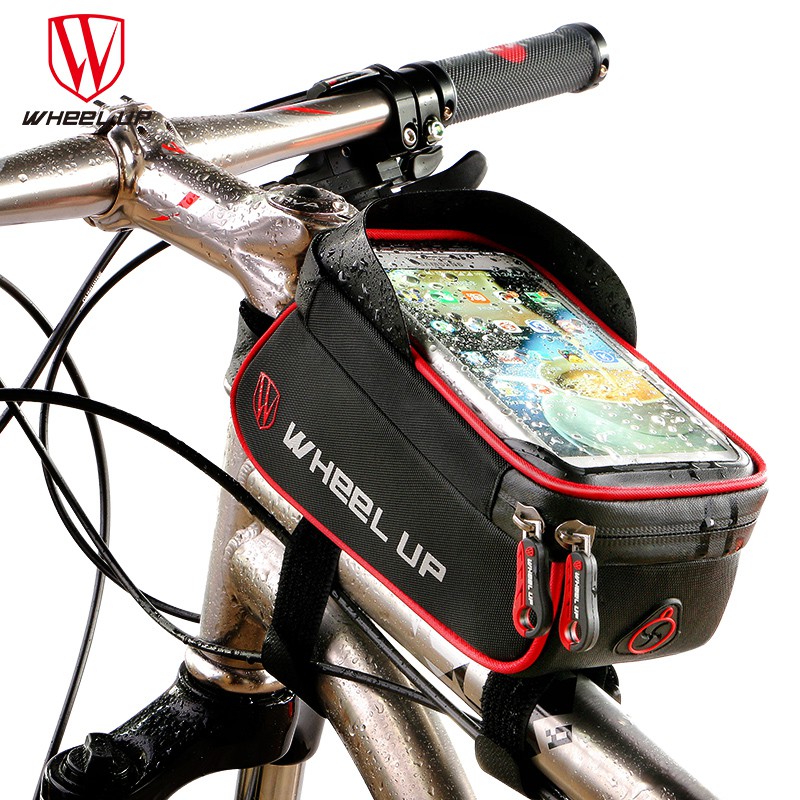 Tas Sepeda Wheel Up Waterproof Smartphone 6 Inch - 023 - Red/Black