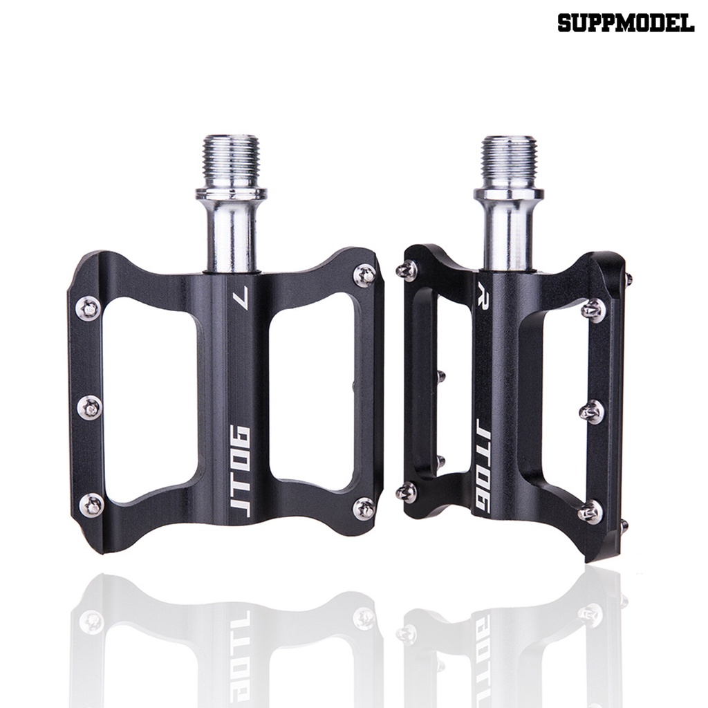 1 Pasang ZTTO Pedal Sepeda Gunung Universal Bahan Aluminum Alloy Warna-Warni