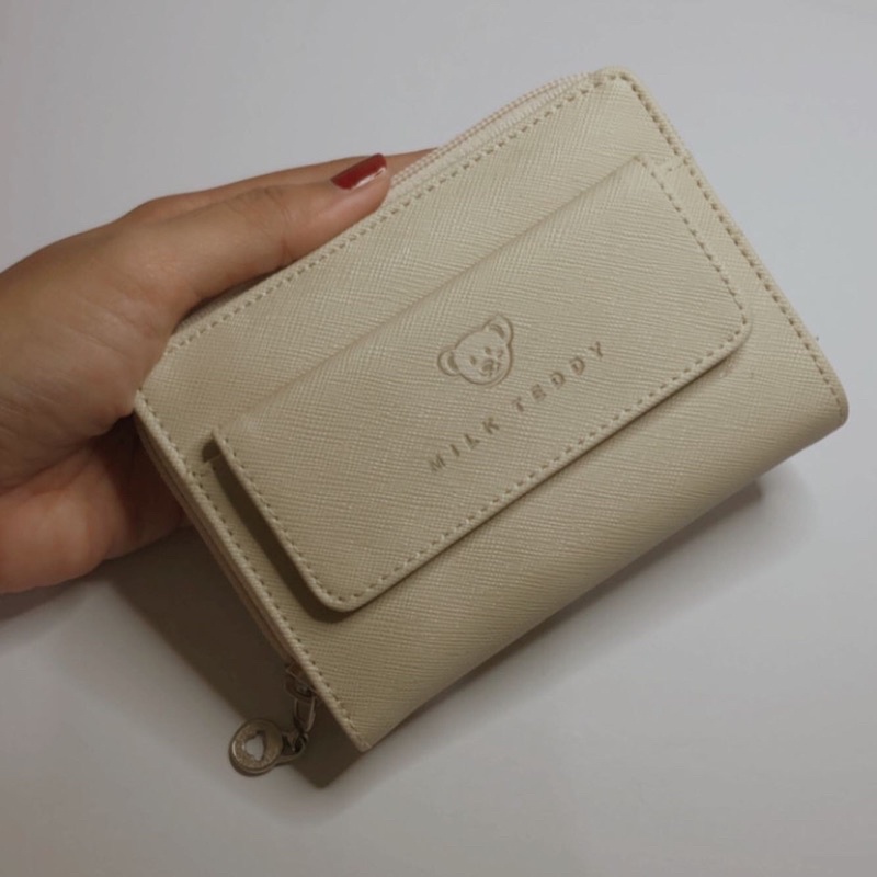 MILK TEDDY IVORY WALLET  100% ORIGINAL COUNTER BY CHATELAIN