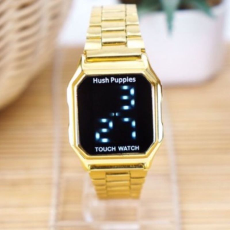 (Cod)Jam Tangan Wanita Hushpuppies Kota Touch Scren Strap Rantai/Stell(Dikirim Jakarta)