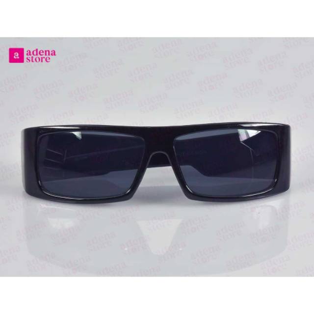 Kacamata gangster mirip locs sunglass hitam glosy lensa hitam