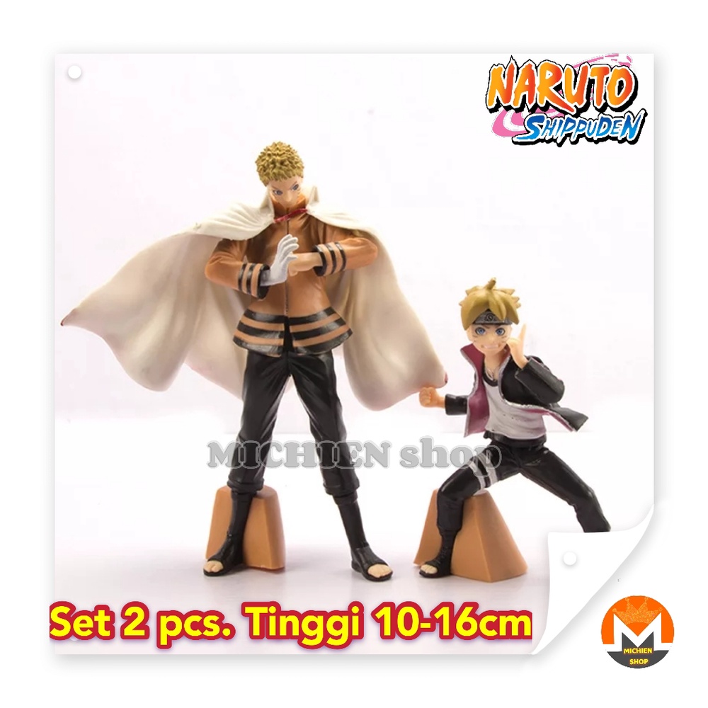 Action Figure Anime Naruto-Hokage Naruto with Uzumaki Boruto Action mini figur chibi anime naruto ka