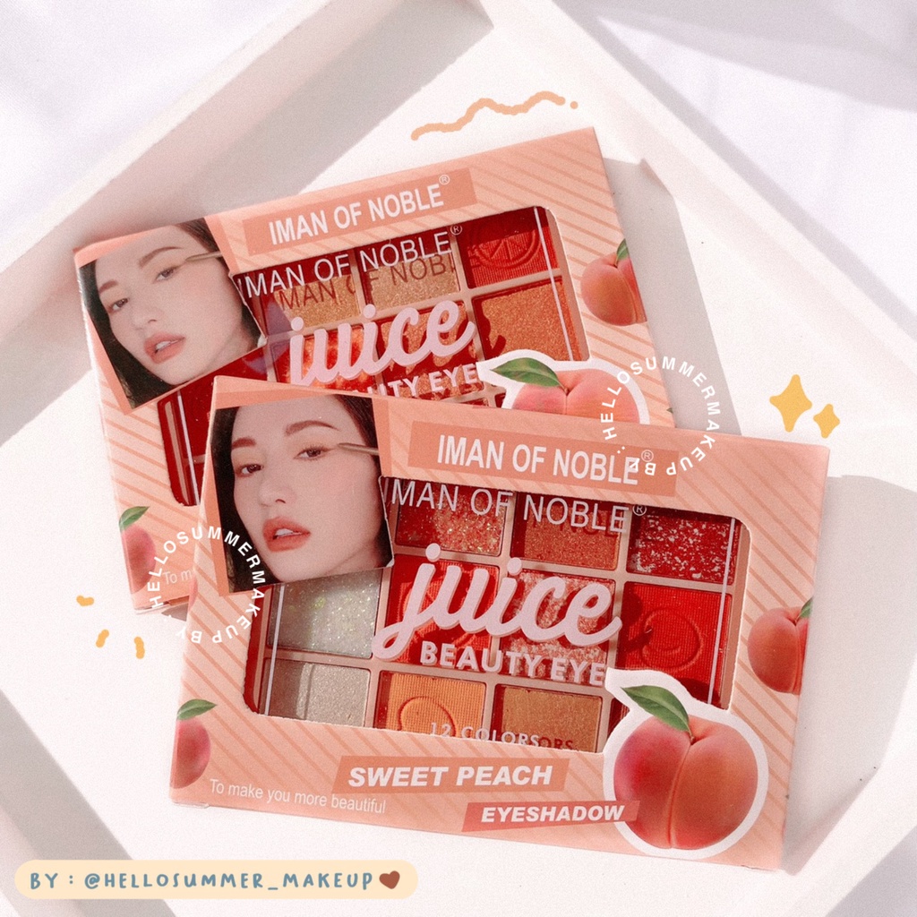 𝐄𝐘𝐄𝐒𝐇𝐀𝐃𝐎𝐖 𝐏𝐀𝐋𝐄𝐓𝐓𝐄ㅤ- IMAN OF NOBLE  Tropical Summer Juice Eyeshadow Palette Pigmented 12 Color