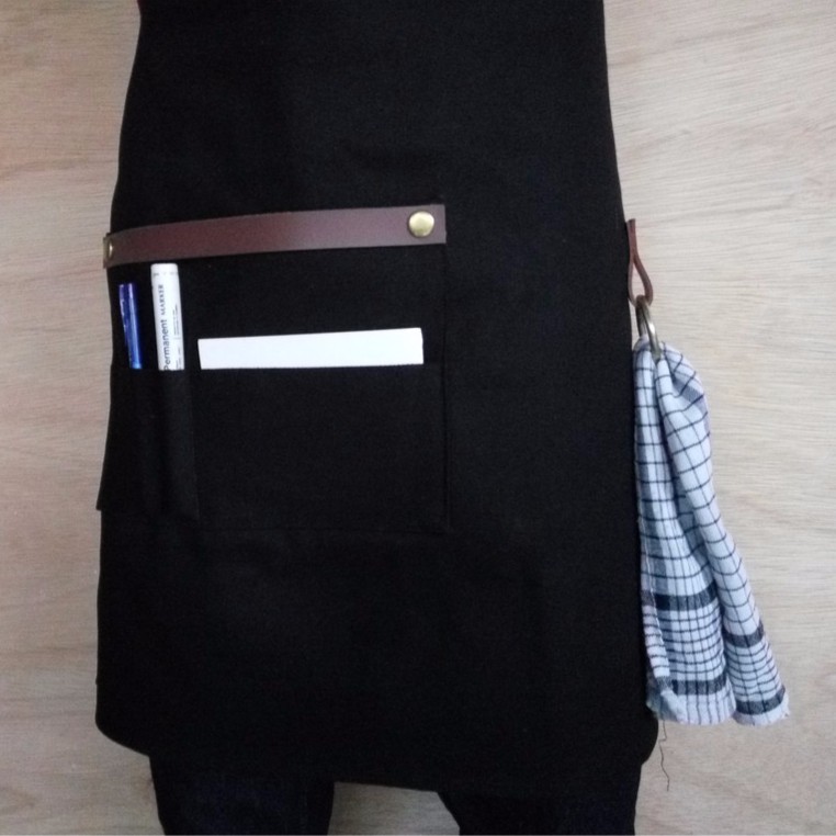 Half Apron Canvas and Synthetic Leather (Celemek Pinggang) 8 warna