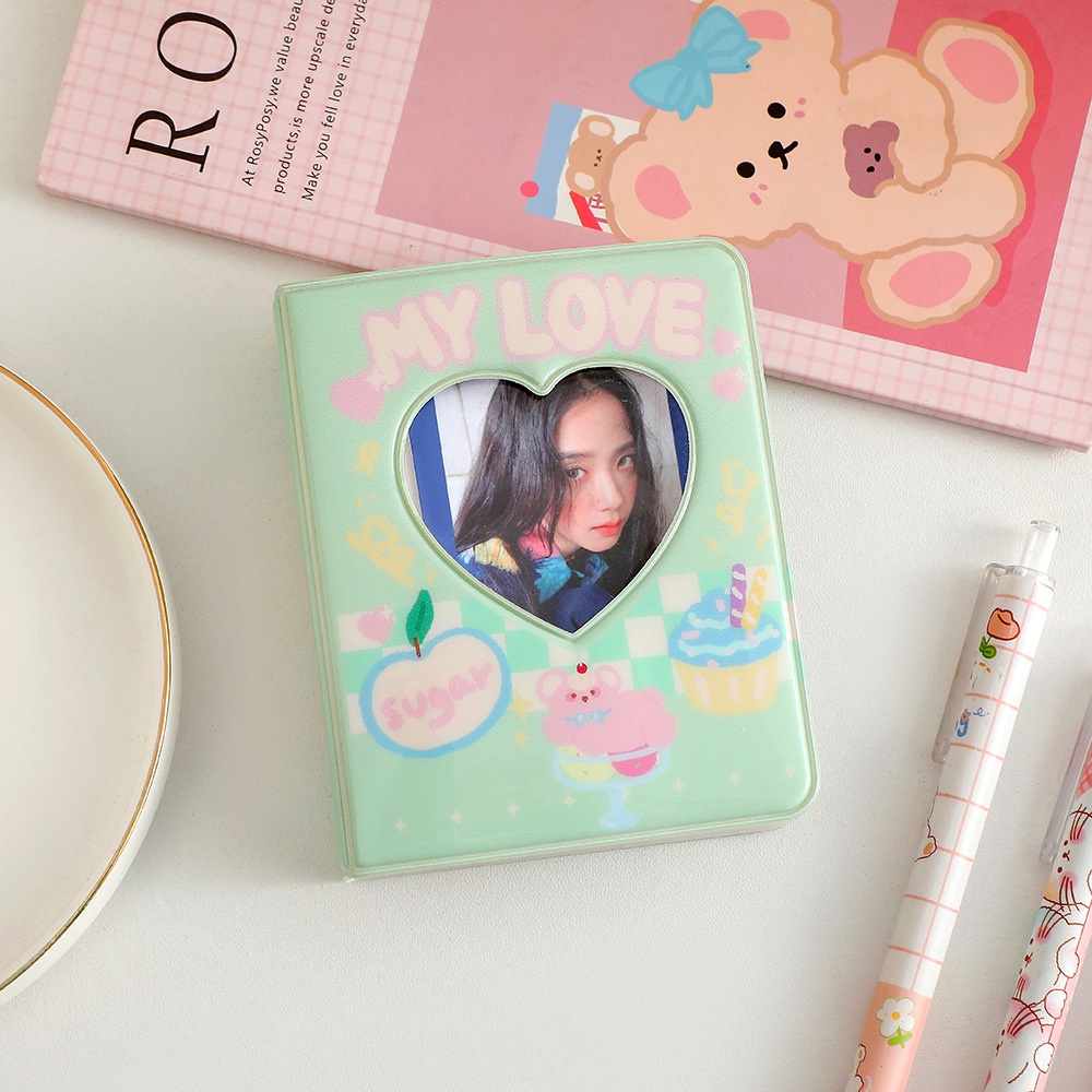 Album Foto Kawaii Love Heart 3inch Tempat Foto Mini 2R Album Buku Koleksi Kartu