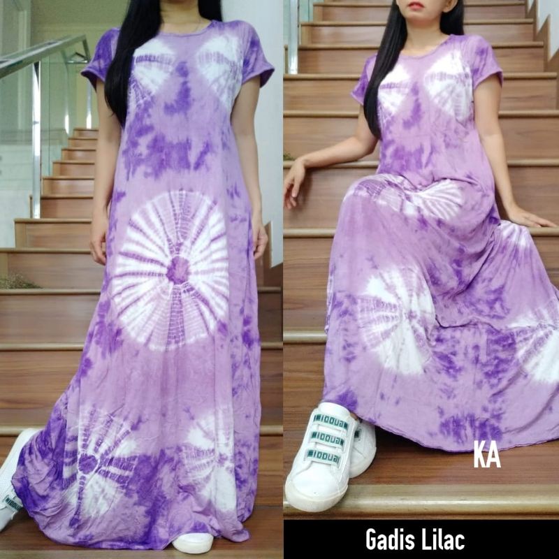Longdress Daster Panjang Jersey Pelangi Adem Aliyah