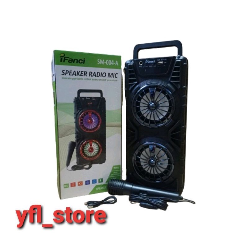 SPEAKER PORTABLE 4 INCH DOUBLE IFANCI SM 004A USB BLUETOOTH SM-004A