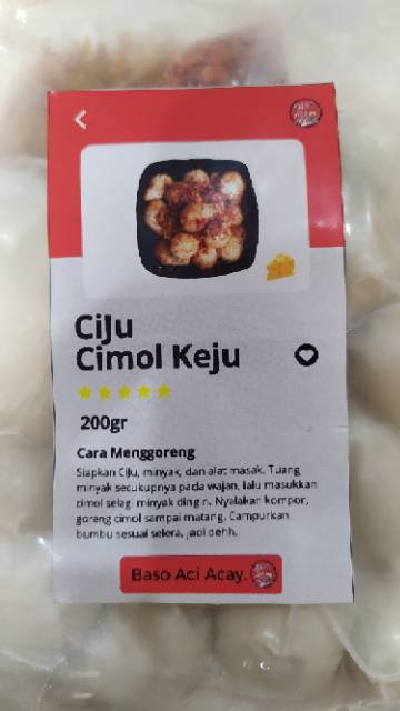 Cimol keju premium baso aci acay