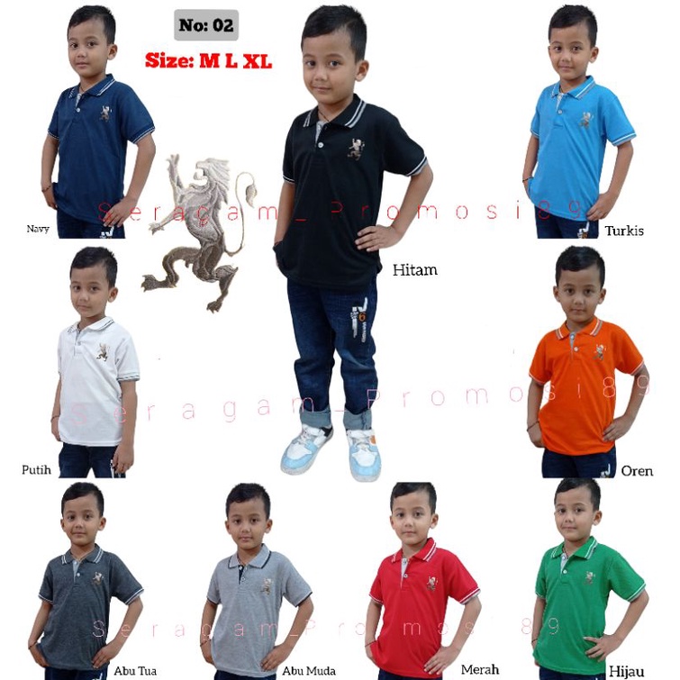 Kaos polo Anak - polo shirt Anak unisex - kaos kerah anak 3th - 11th