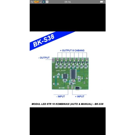 Modul Led BK-S38 / 8TR 10kombinasi modul BK S38 10mode otomatis dan manual