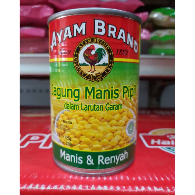 

Ayam Brand Jagung Manis Pipil dalam larutan garam 425gr