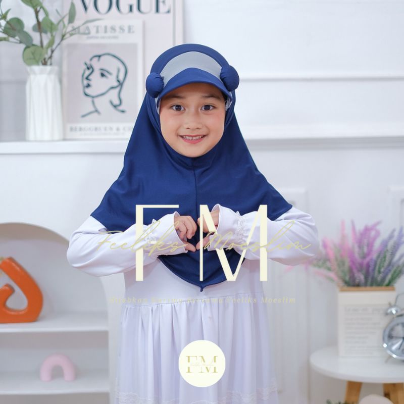 Hijab Anak Jiltop Pompom / Jilbab anak nyaman lucu murah kualitas PREMIUM