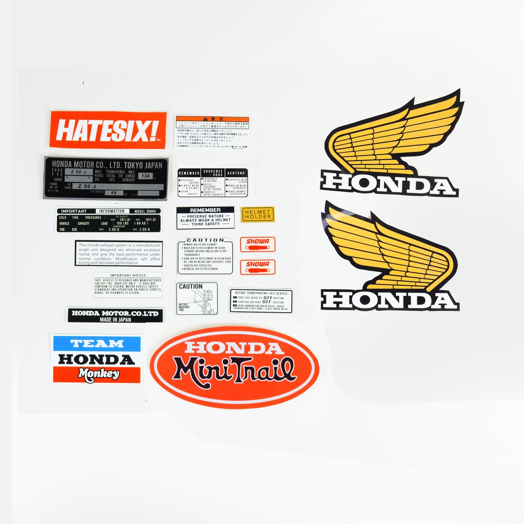 Sticker Decal Tempelan Honda Z50 Mini Trail