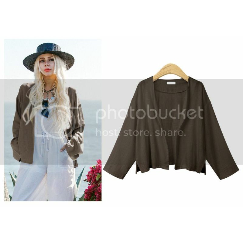 Outer simpel polos coklat lengan panjang