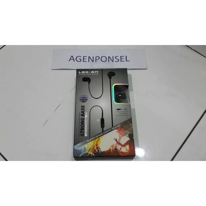 ORIGINAL  Handsfree Log On Strong Bass Headset Earphone TERLARIS