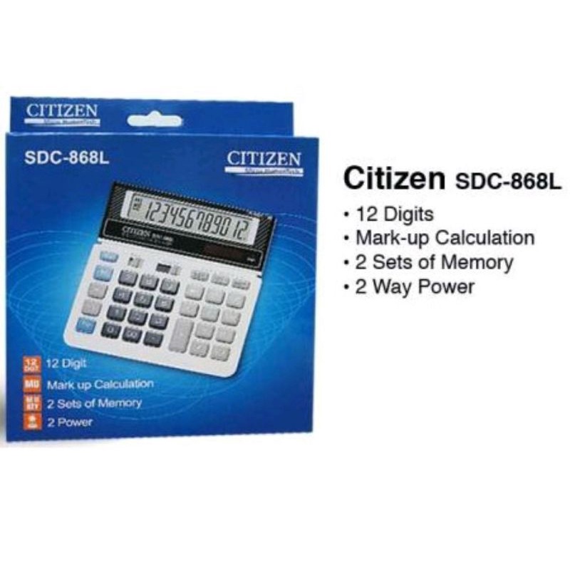 

Kalkulator CITIZEN SDC-868L 12digit