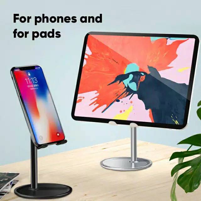 PerabotRumahku Aluminium Standing bracket Lazy bracket holder mobile phone stand dekstop stand