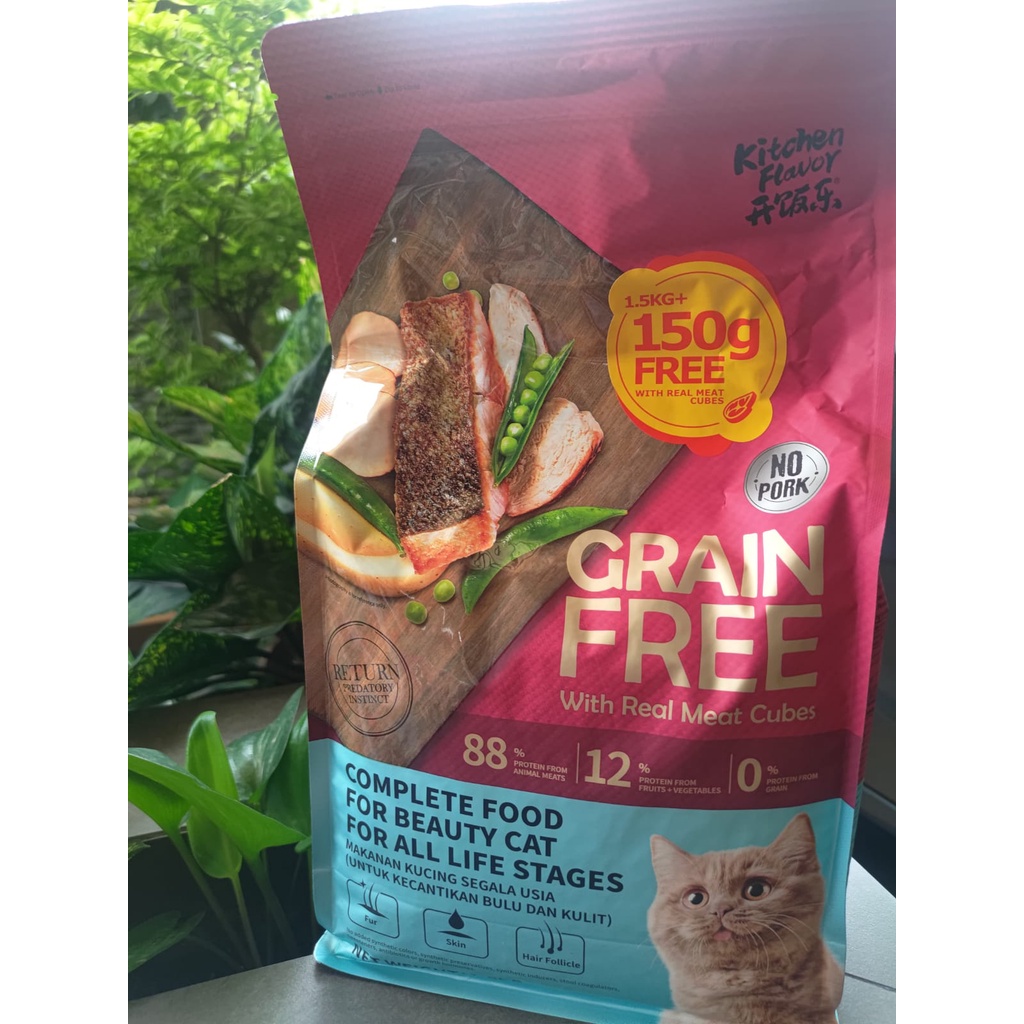 Kitchen Flavor Grain Free Beauty Cat Food All Life Stages Freshpack 1.5kg