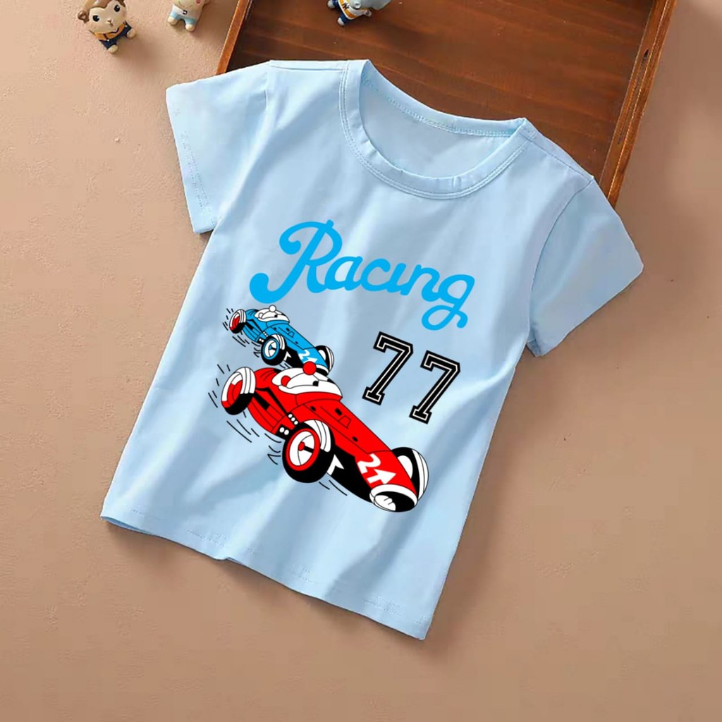 bisa COD / Asgard777 / KAOS ANAK BOY MOTIF RACING / TERLARIS