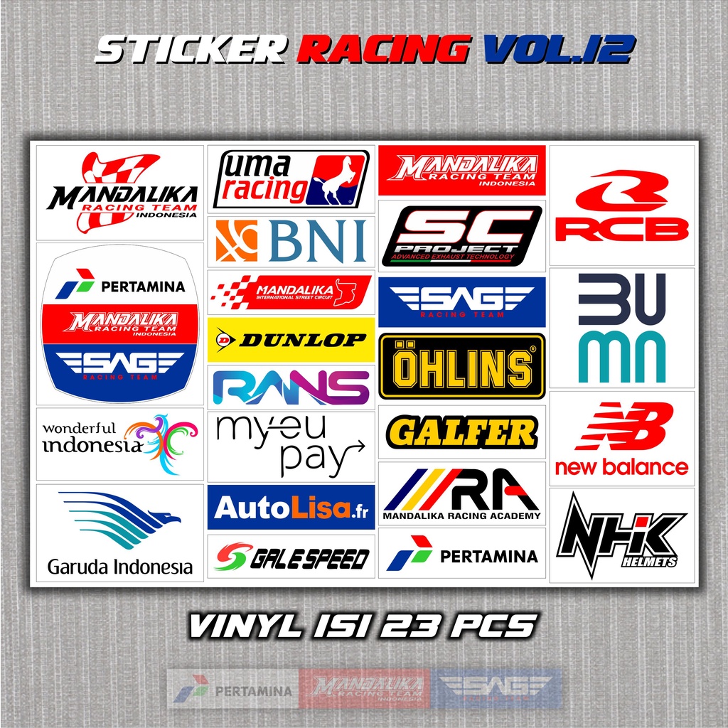 Sticker Pack Racing Sticker Vinyl Stiker Motor