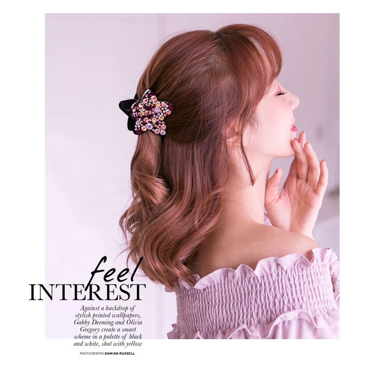 Jepit Rambut korea jedai 3D wanita premium full kristal motif terbaru original import JD28#