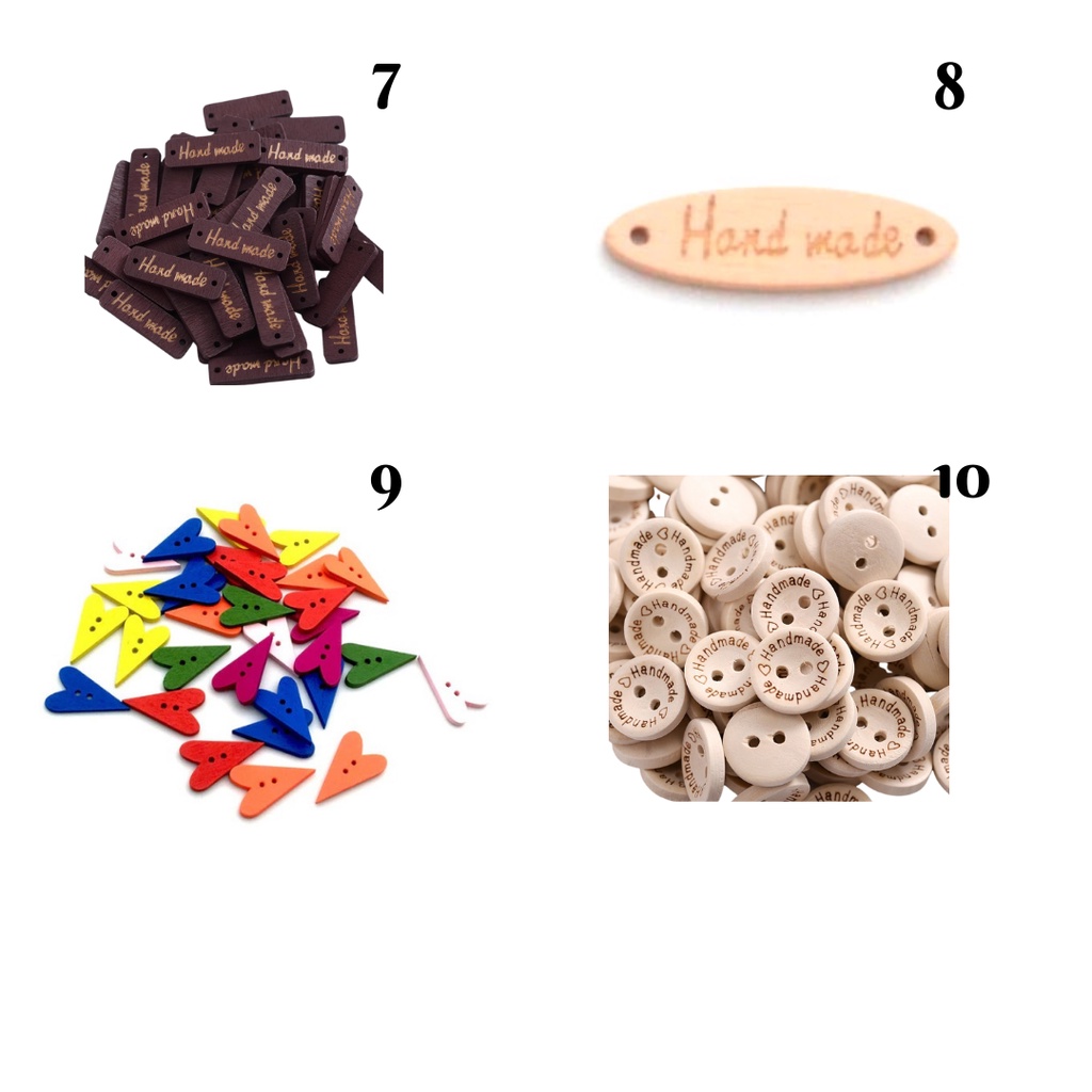 Kancing Kayu / Wooden Button Seri Handmade - PCS