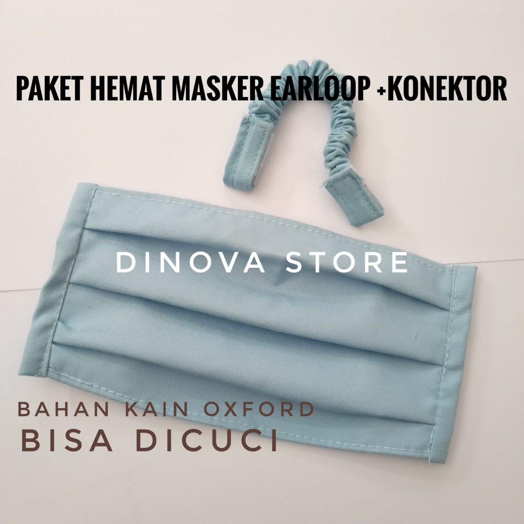 PAKET HEMAT masker earloop dan konektor/konektor masker hijab/konektor masker/masker earloop