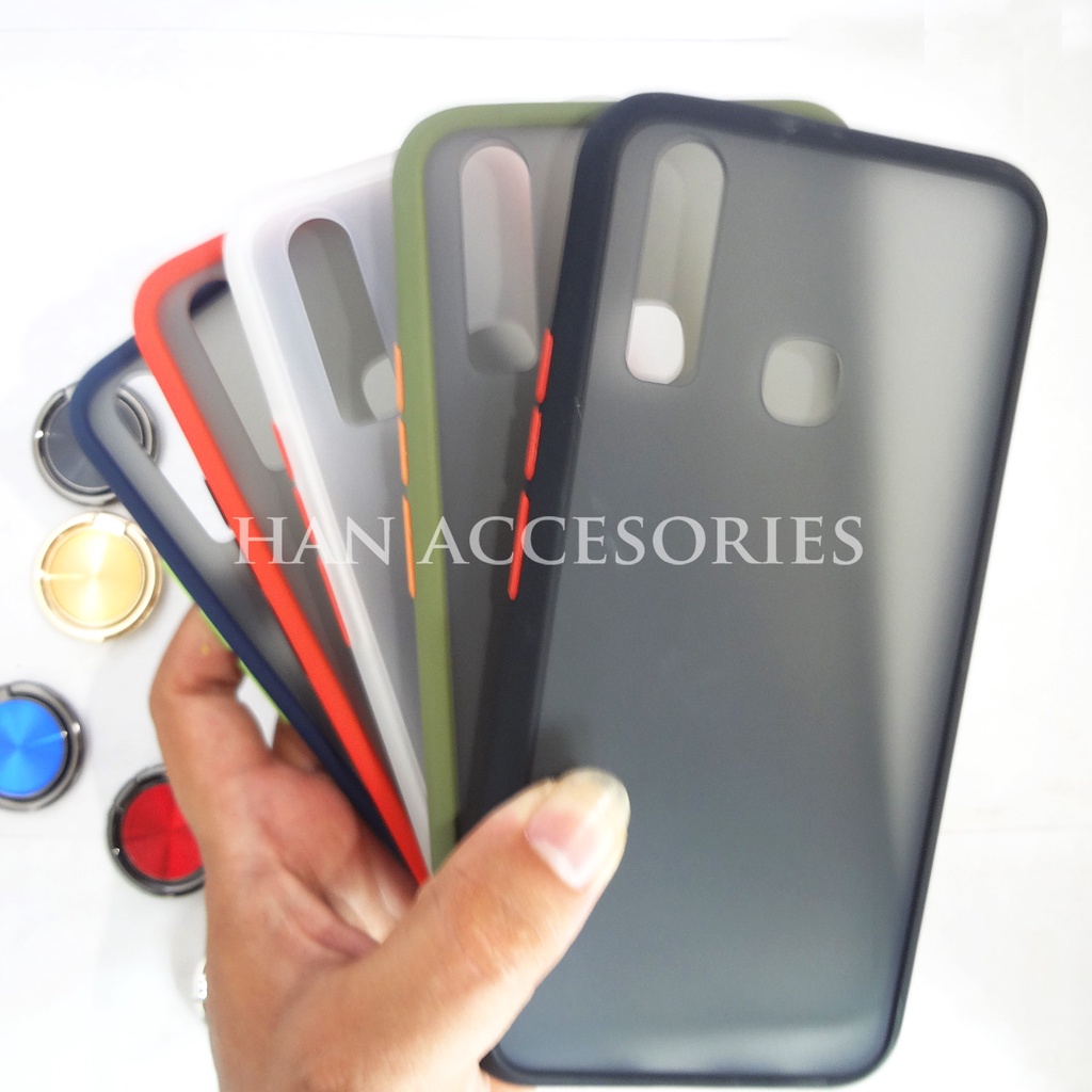 (PAKET HEMAT) Case Fuze Dove + Temperred Glass VIVO Y12/Y15/Y17/Y19/Y20/Y20i/Y30/Y50/Y91/Y93/Y95/Y91C Hardcase / Matte Colour / Case Candy