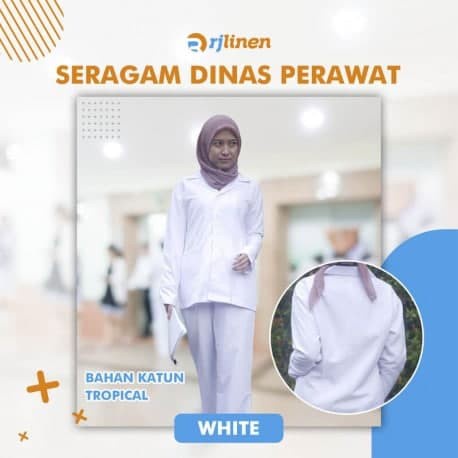 Jilbab Seragam Dinas Perawat / kerudung perawat hijab instant / Jilbab Perawat / Kerudung Perawat