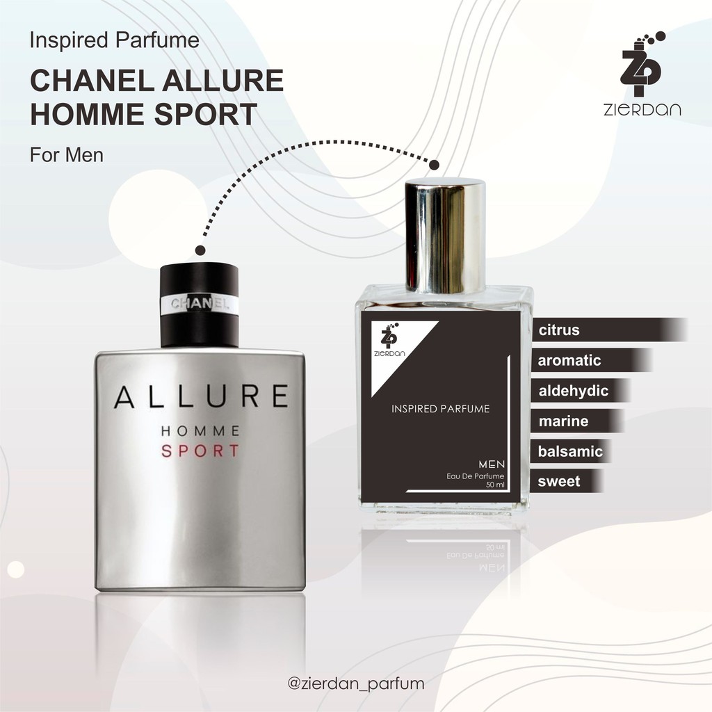 Zierdan Inspired Parfum Chanel Allure Homme Sport Parfume Farfum Minyak Wangi Tahan Lama Pria Cowok