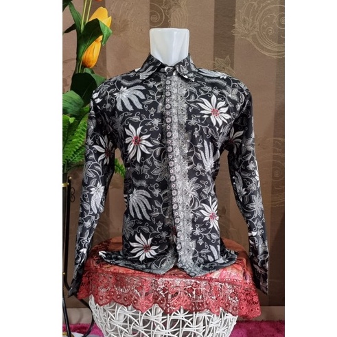 Kemeja Batik Pria Lengan Panjang Dan Lengan Pendek Motif Pisang Silver