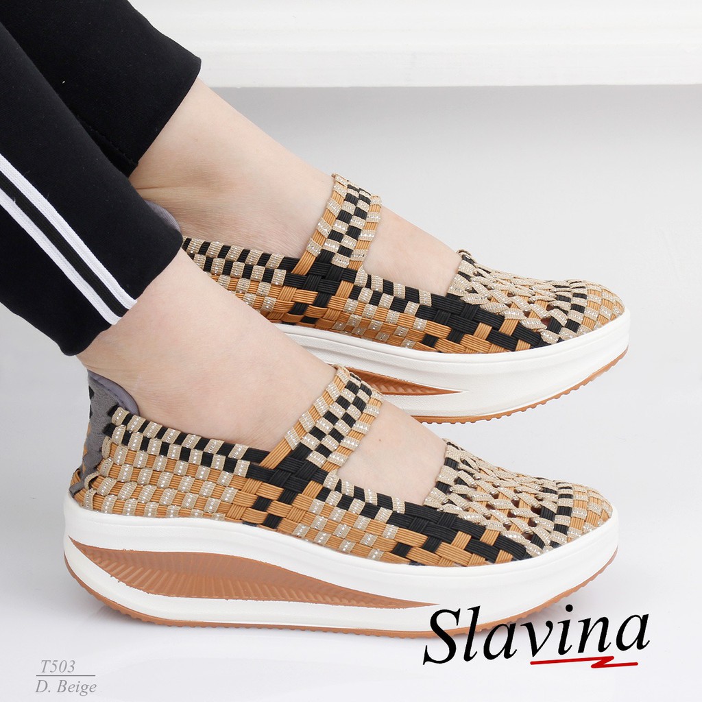 Slavina®Knit Wedges Rajut T503 ELK