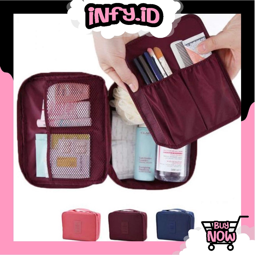 INFY - Tas Kosmetik Travel Monopoly / Monopoly Cosmetic Pouch Organizer / Kosmetik Travel W053