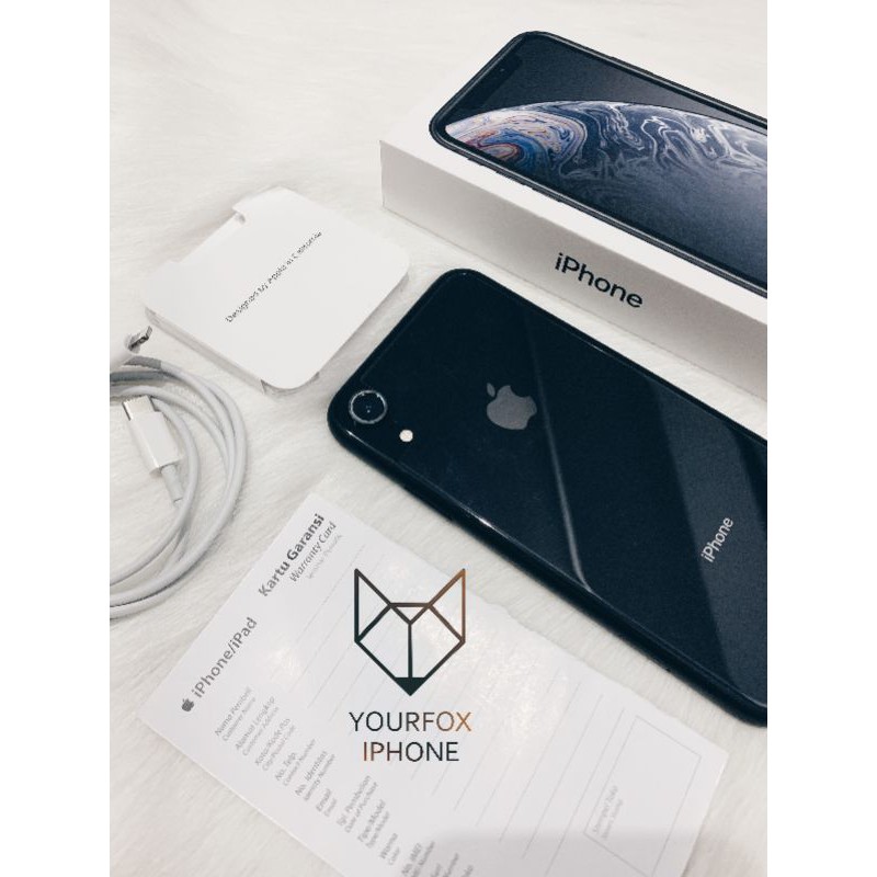 iPhone Xr 64gb iBox versi box baru + charger 20watt ori