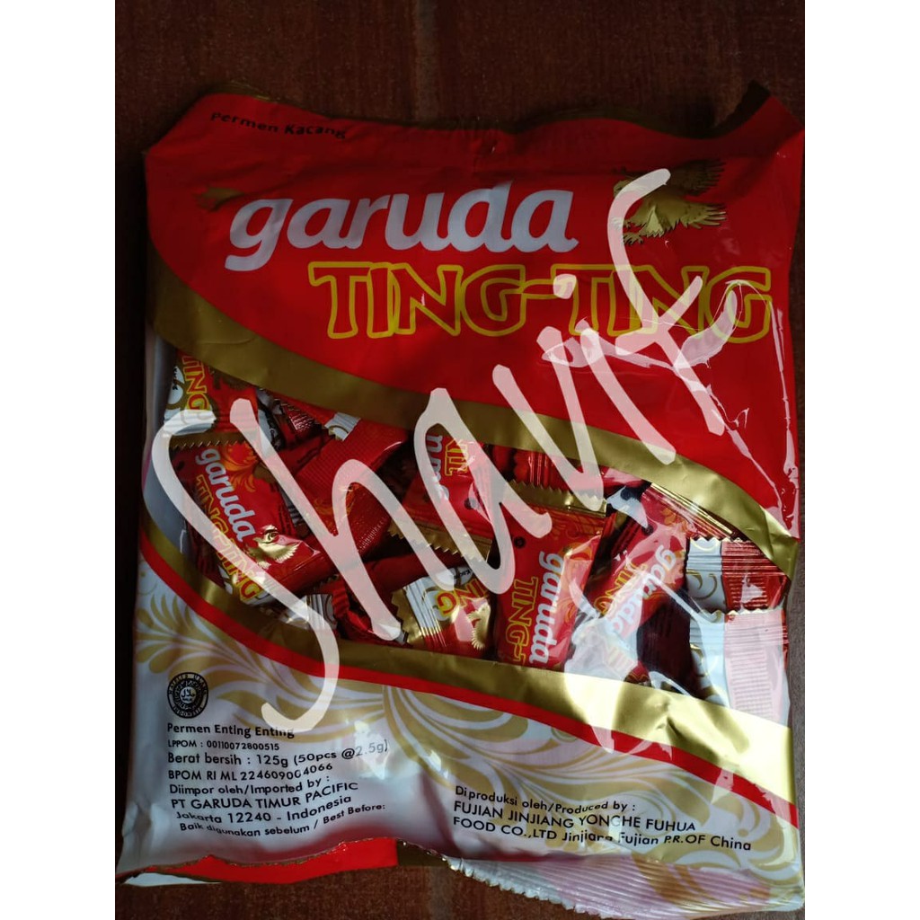 

Grosir & Eceran Permen Ting Ting Garuda / Ting Ting Kacang Garuda Kemasan 125 gram