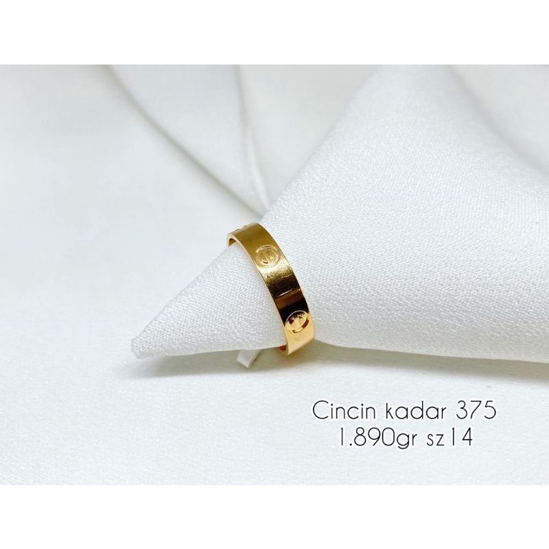 Cincin Emas Cartier 375%/8K