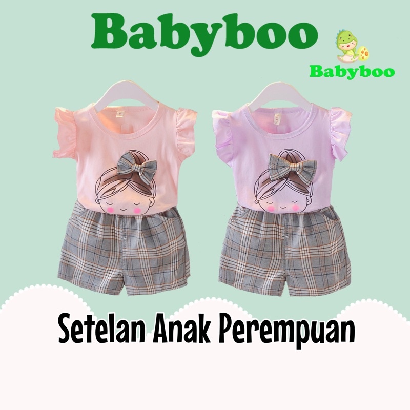 (1-3 tahun) Setelan Bayi  Cewek/Setelan Anak Perempuan/ Setelan Lucu/ Setelan Celana Pendek Anak Perempuan