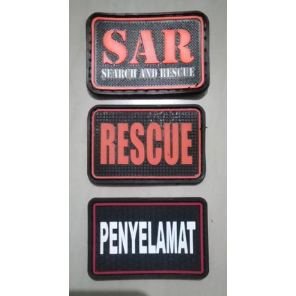 PATCH RUBBER SAR RESCUE PENYELAMAT