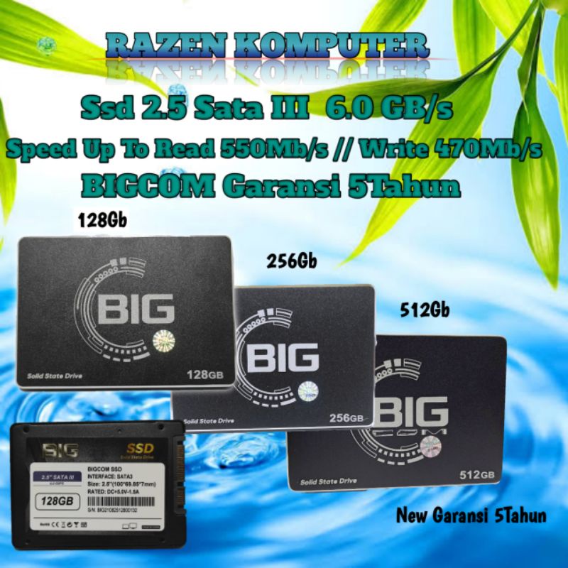 BIGCOM SSD 2.5 512Gb / 256Gb / 128Gb Sata III Garansi Resmi 5Tahun